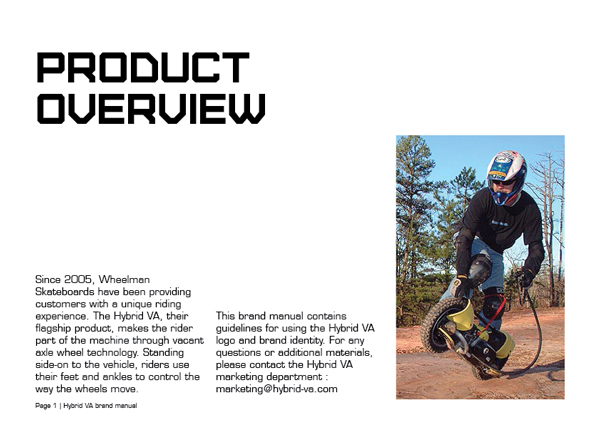 Brand identity manual, page 1